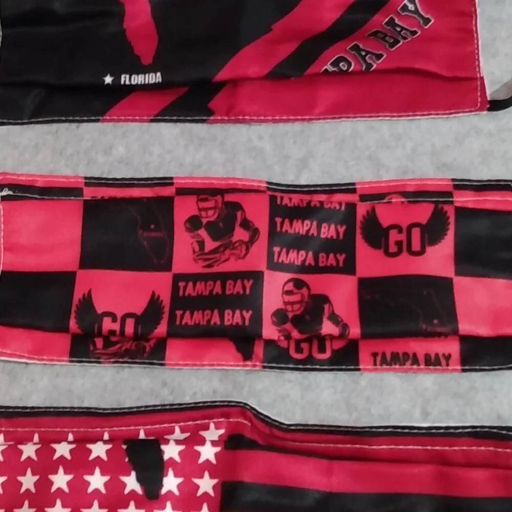 Red and Black Tampa Bay Face Masks Set Football NFL
